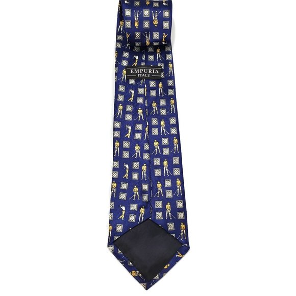 Empuria Italy Golf Links Square Geometric Tie - Picture 5 of 6
